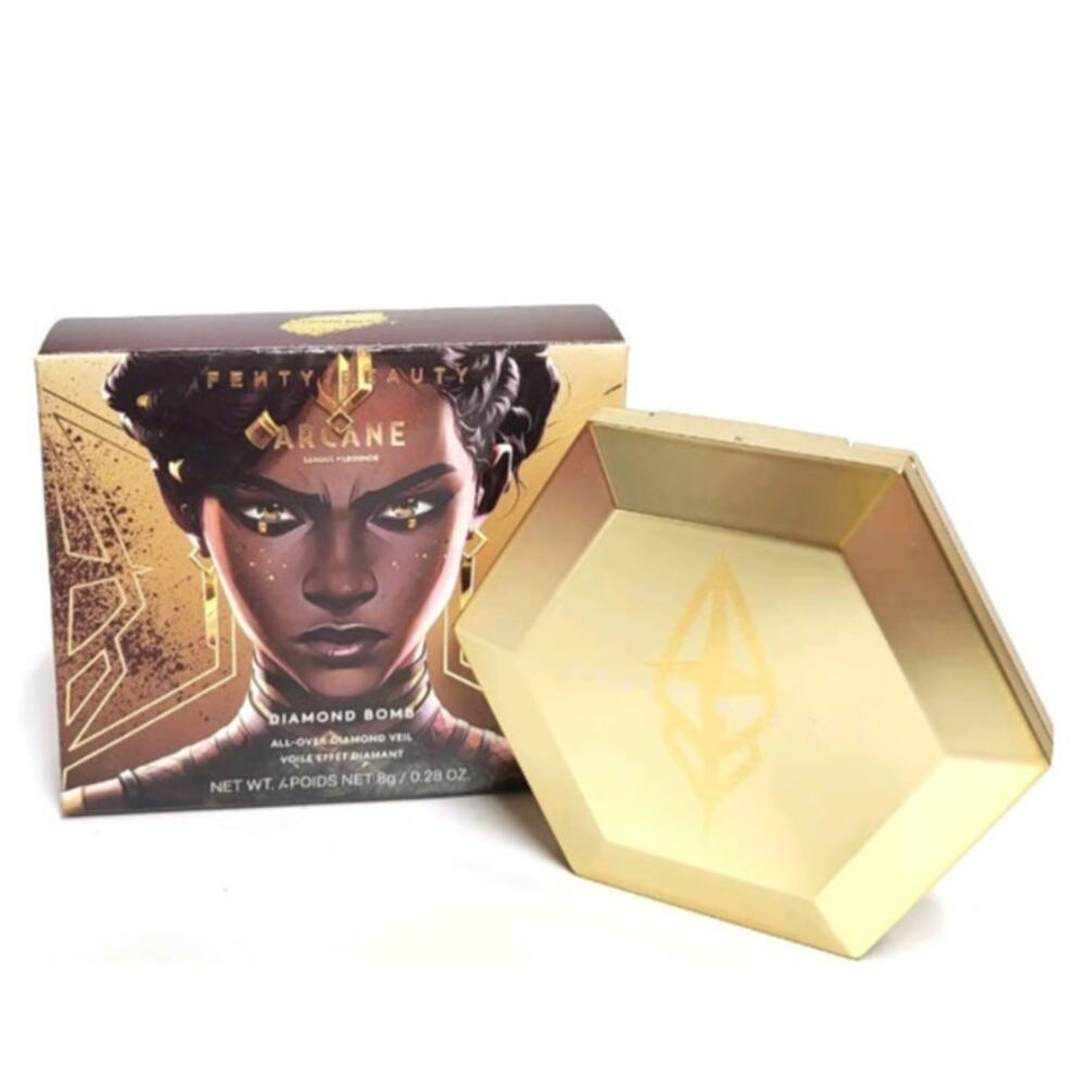 Fenty X Arcane Collection Diamond Bomb All-Over Diamond Veil Golden Rul'r NIB